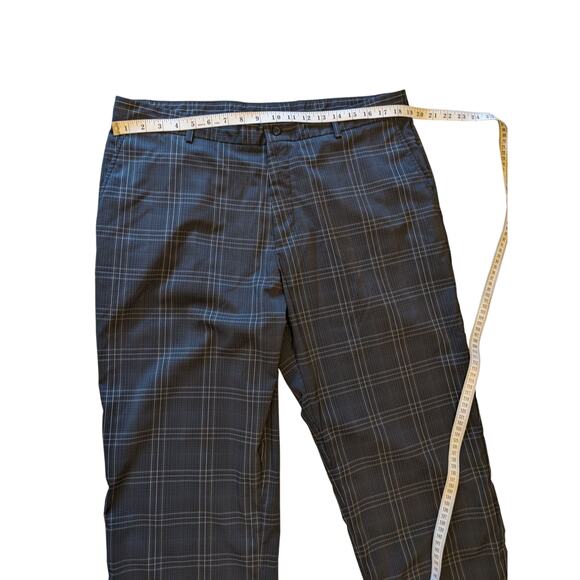 Slazenger Pants Mens 38x32 Plaid Golf Trousers Stretch Polyester Spandex Stretch - Picture 11 of 13